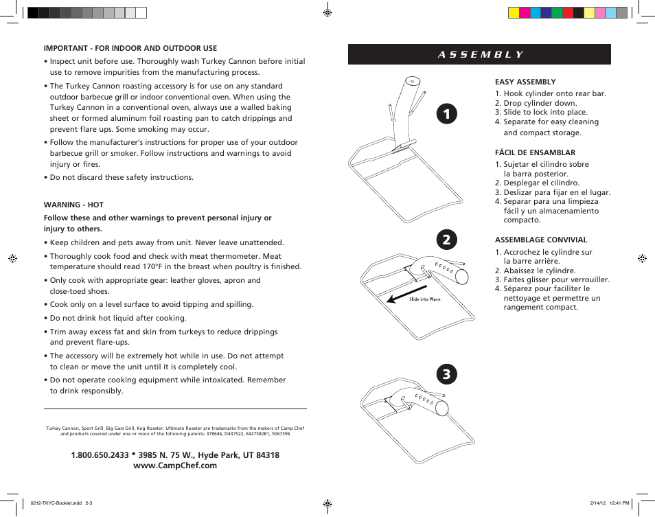 Camp Chef TKYC Turkey Cannon Infusion Roaster User Manual | Page 2 / 11