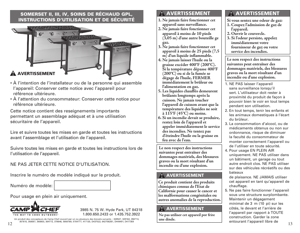 Camp Chef CCH4 User Manual | Page 7 / 19