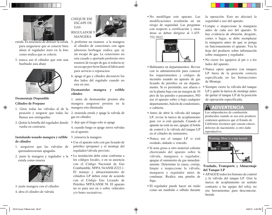 Advertencia | Camp Chef C-OVEN User Manual | Page 19 / 23