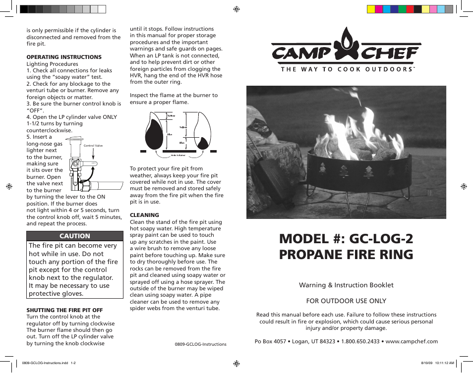 Camp Chef GCLOG User Manual | 4 pages