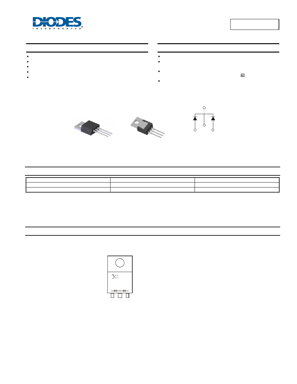 Diodes SBL3040CTP User Manual | 4 pages