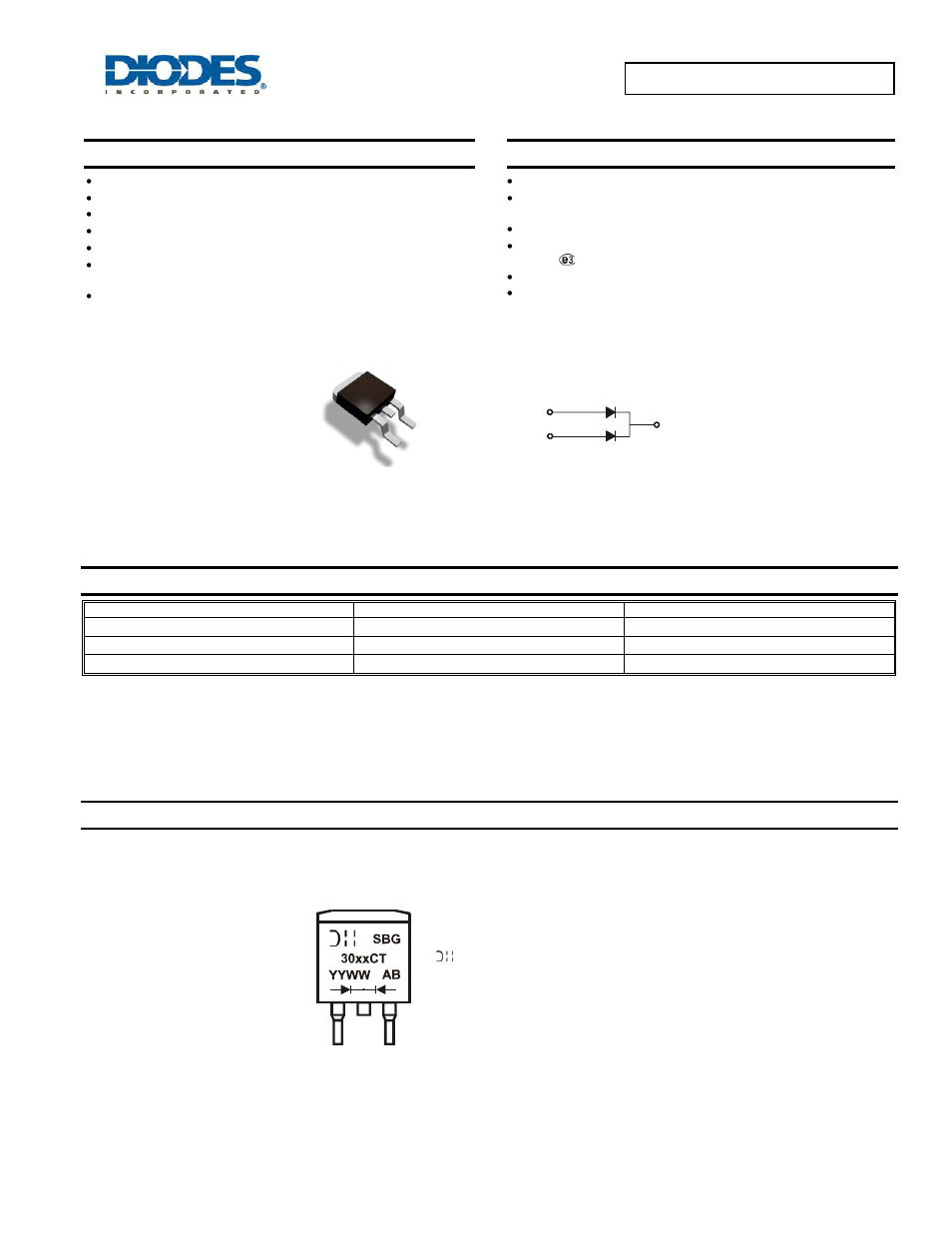 Diodes SBG3030CT - SBG3045CT User Manual | 5 pages