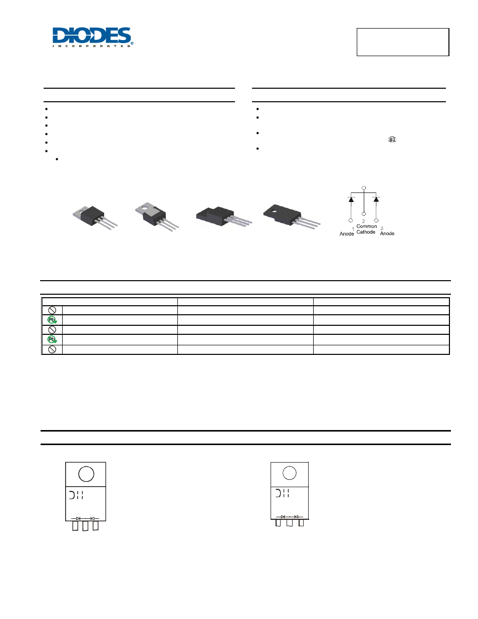 Diodes SBR10U100CTFP User Manual | 5 pages