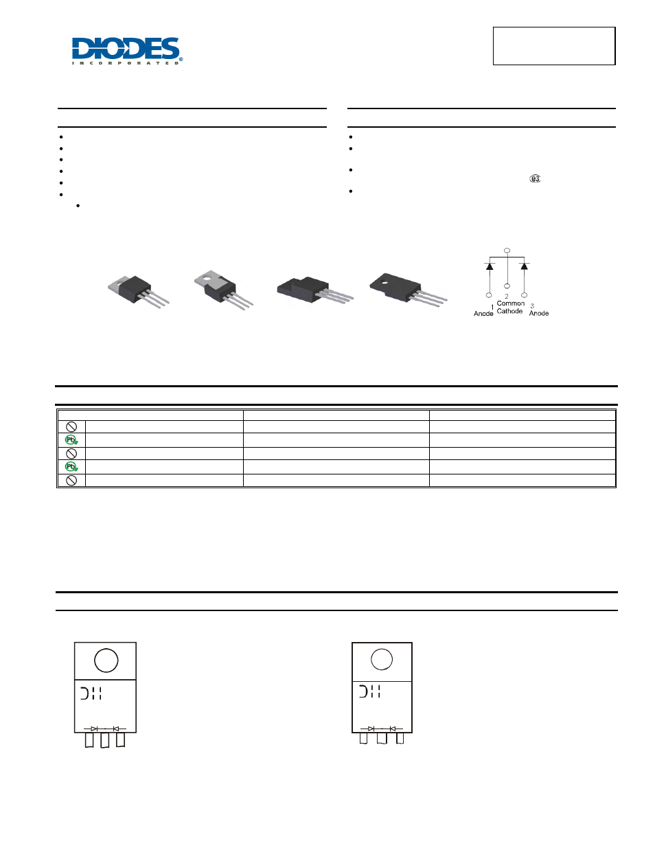 Diodes SBR10U150CTFP User Manual | 5 pages