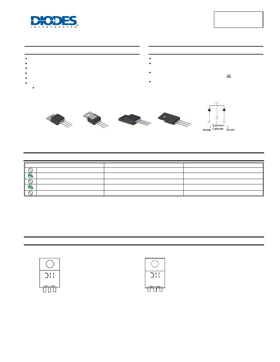 Diodes SBR1040CTFP User Manual | 5 pages