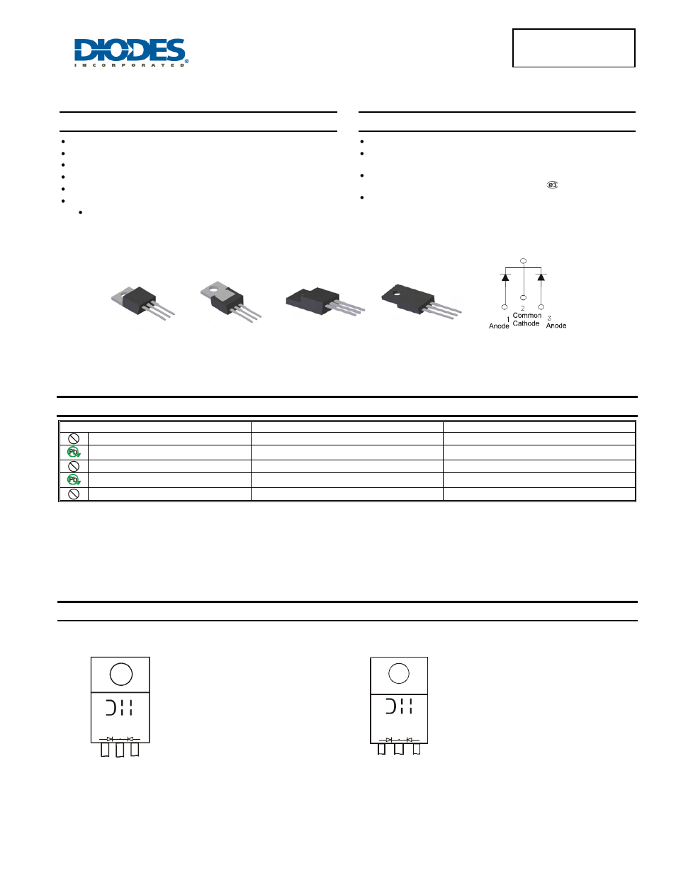Diodes SBR10150CTFP User Manual | 5 pages
