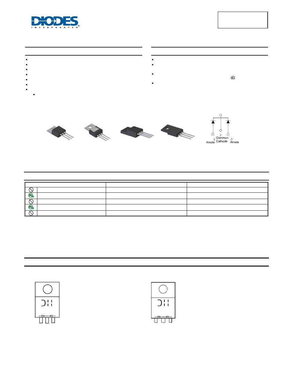 Diodes SBR10100CTFP User Manual | 5 pages