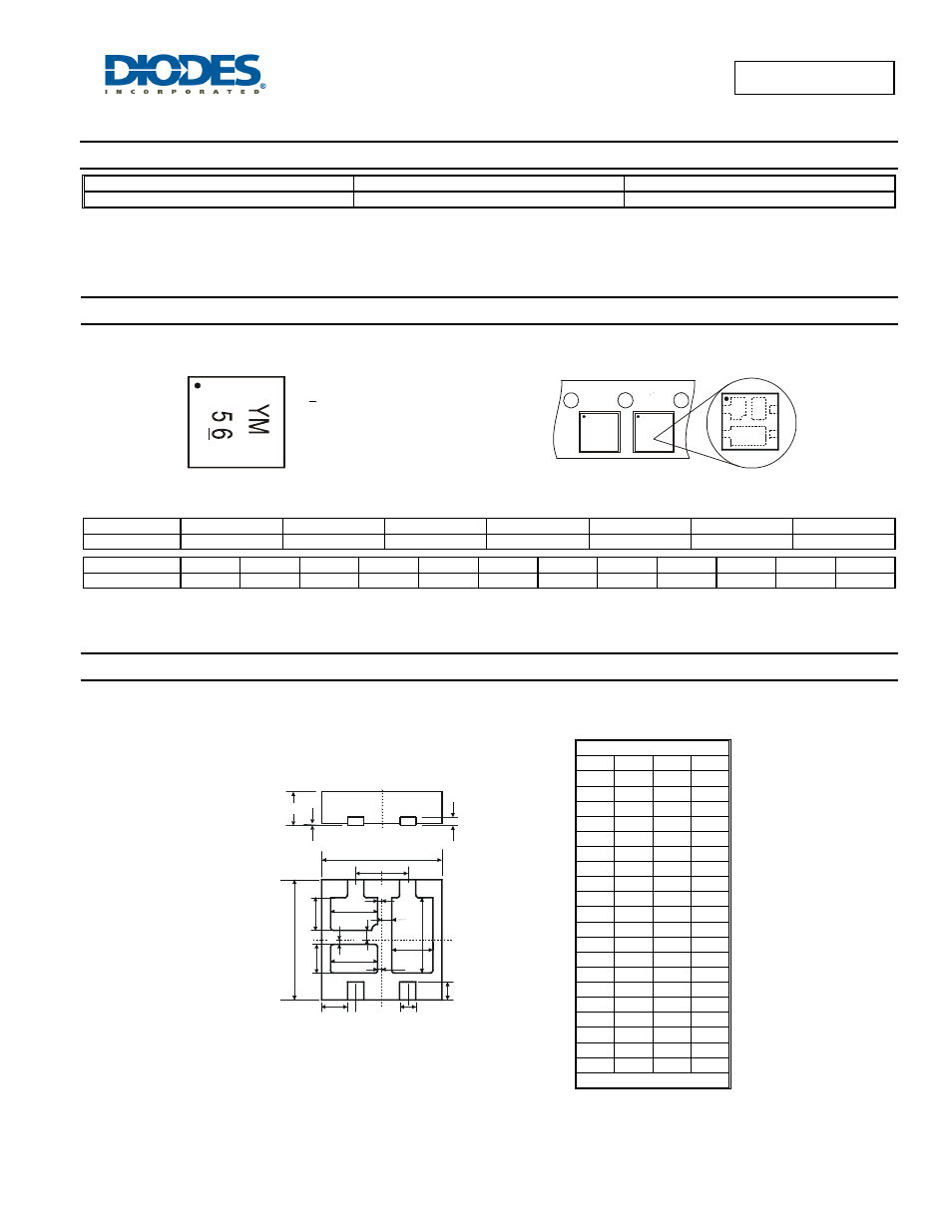Sbr05m60blp, Ordering information, Marking information | Package outline dimensions | Diodes SBR05M60BLP User Manual | Page 3 / 4