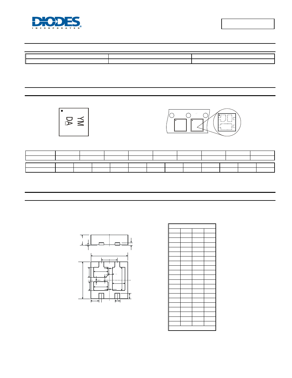 Ordering information, Marking information, Package outline dimensions | Diodes SBR05M100BLP User Manual | Page 3 / 4