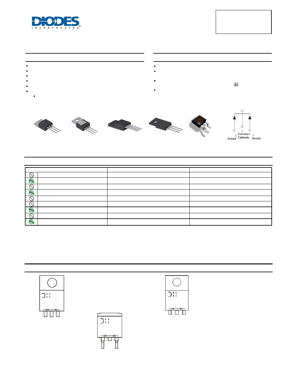 Diodes SBR10U200CTB User Manual | 5 pages