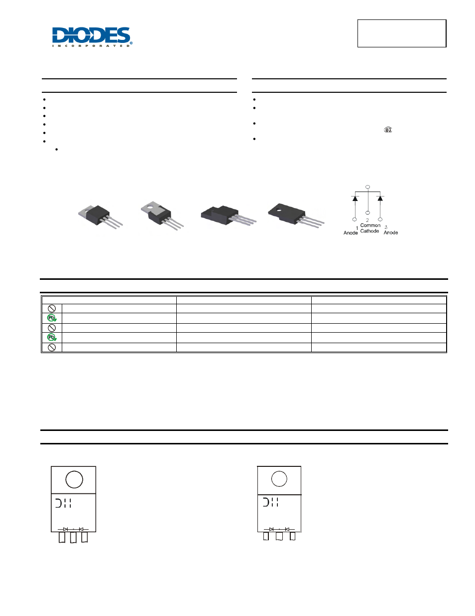 Diodes SBR10U60CTFP User Manual | 5 pages