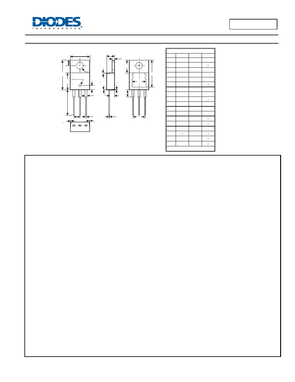Package outline dimensions | Diodes SBR20100CTP User Manual | Page 4 / 4