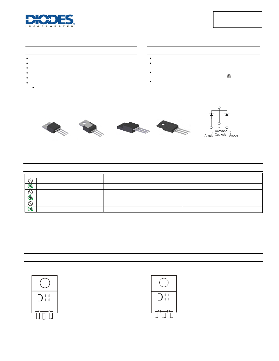 Diodes SBR20150CTFP User Manual | 5 pages