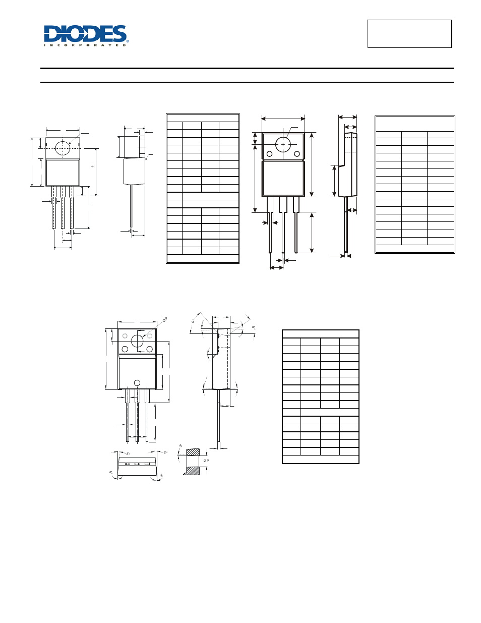 Package outline dimensions | Diodes SBR20150CTFP User Manual | Page 4 / 5