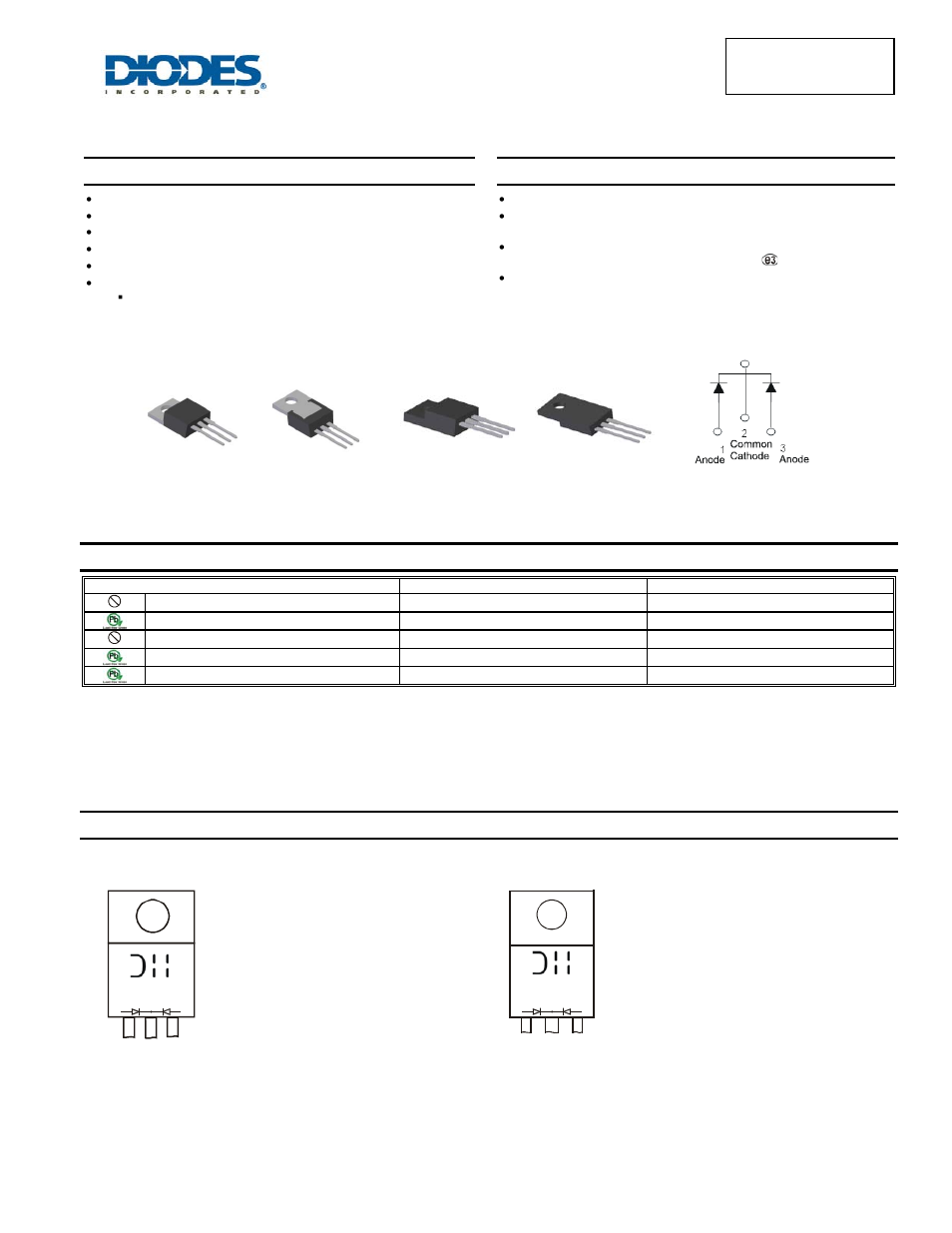 Diodes SBR2040CTFP User Manual | 5 pages
