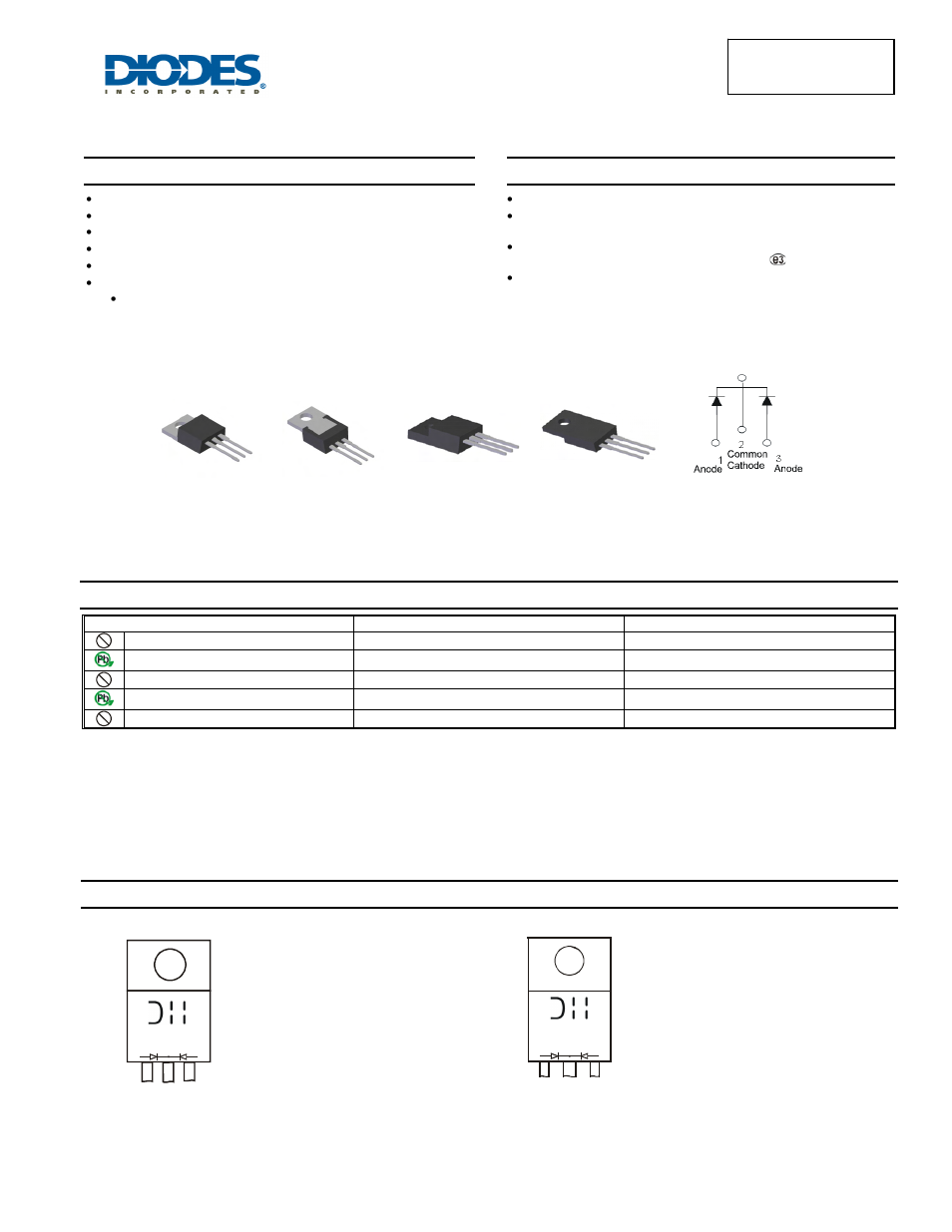 Diodes SBR2045CTFP User Manual | 5 pages