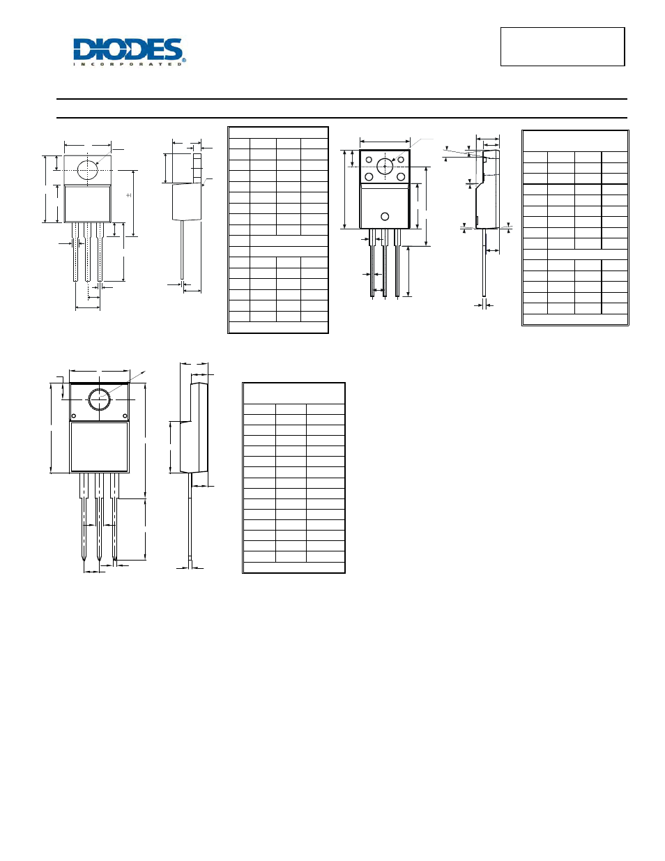 Package outline dimensions | Diodes SBR20A100CTFP User Manual | Page 4 / 5