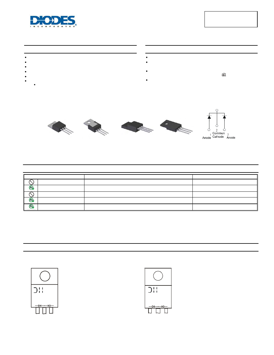 Diodes SBR20A200CTFP User Manual | 5 pages