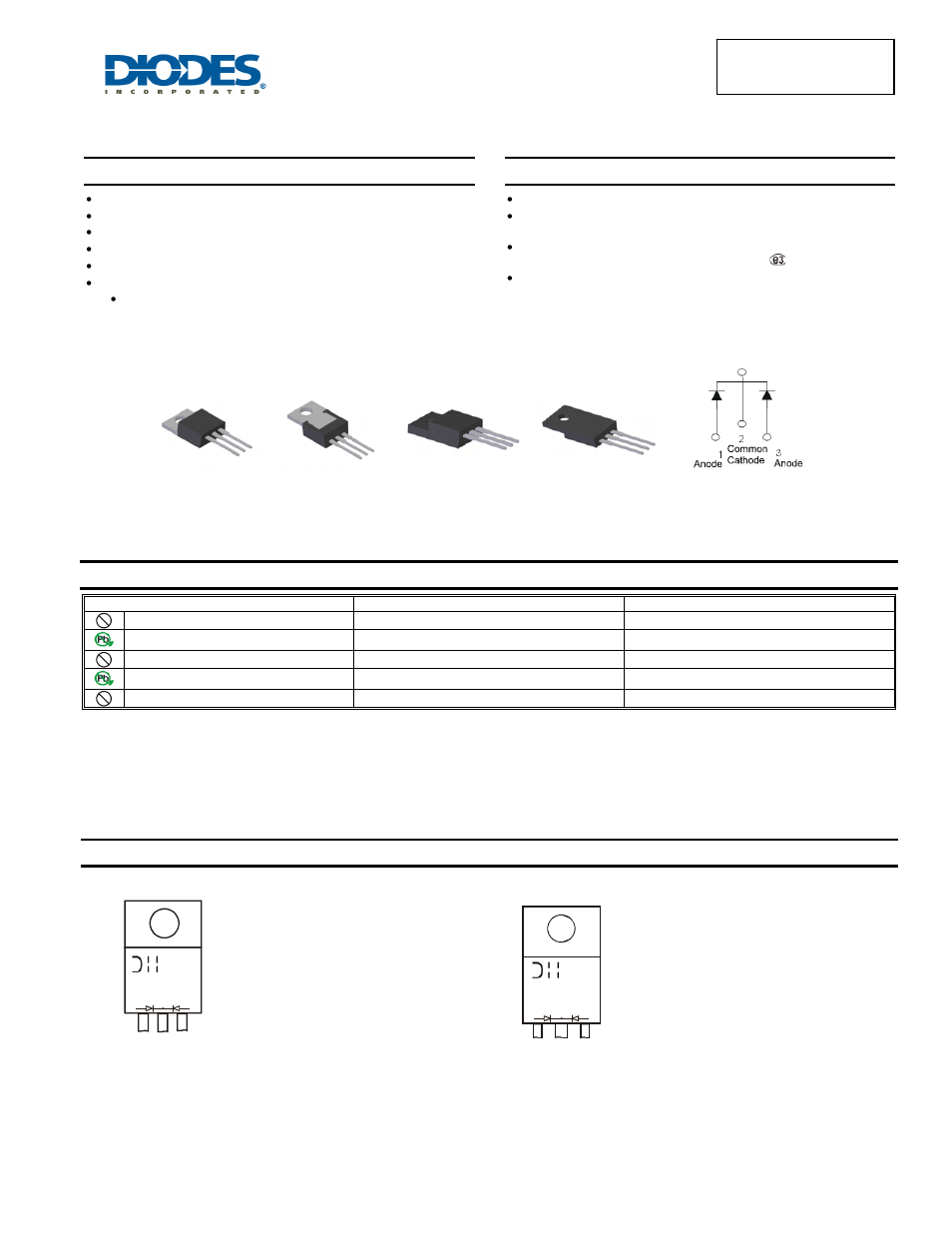 Diodes SBR20A40CTFP User Manual | 4 pages