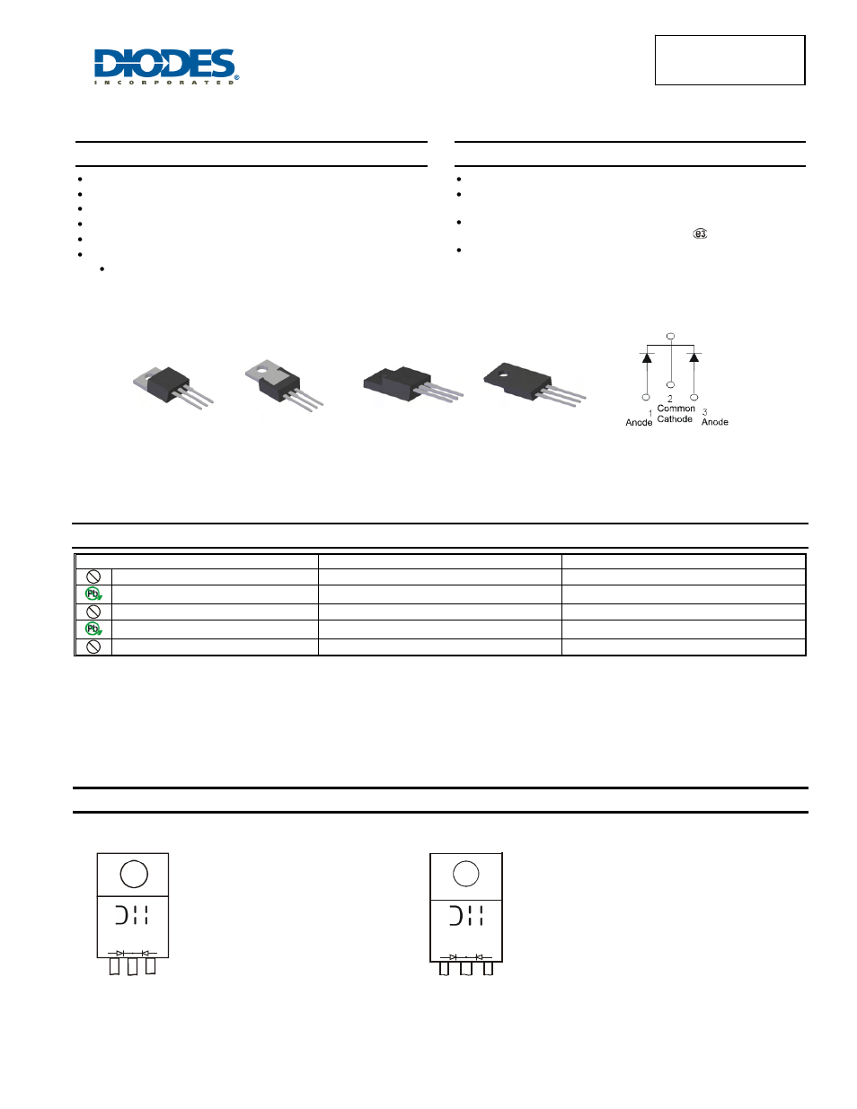 Diodes SBR30100CTFP User Manual | 5 pages