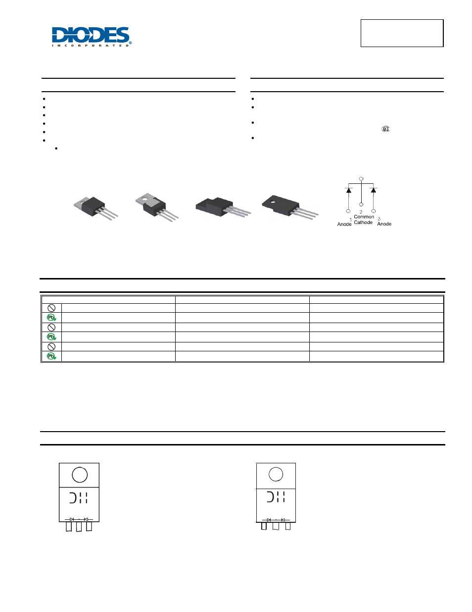 Diodes SBR30150CTFP User Manual | 5 pages