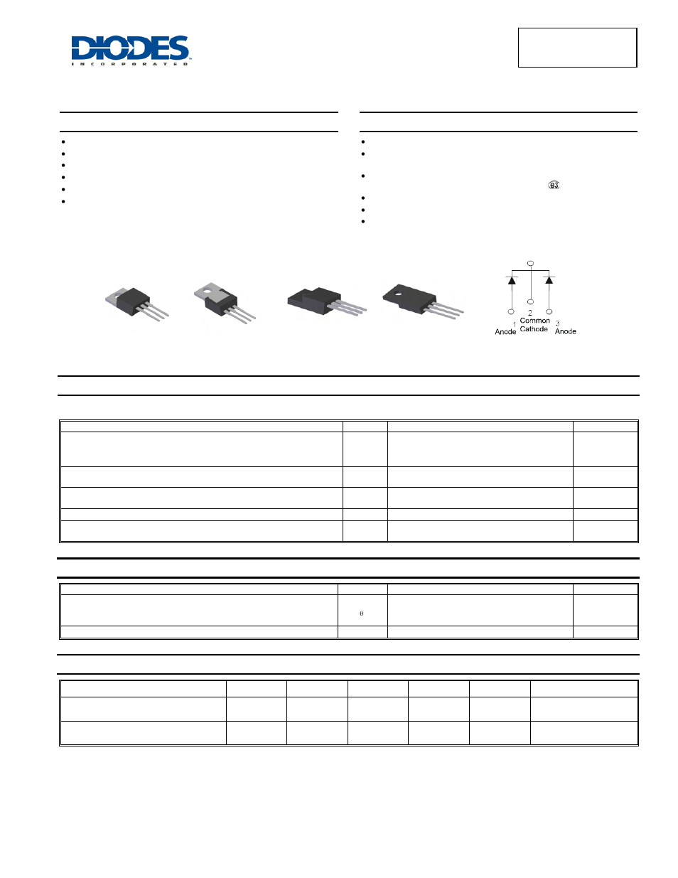 Diodes SBR3045CTFP User Manual | 4 pages