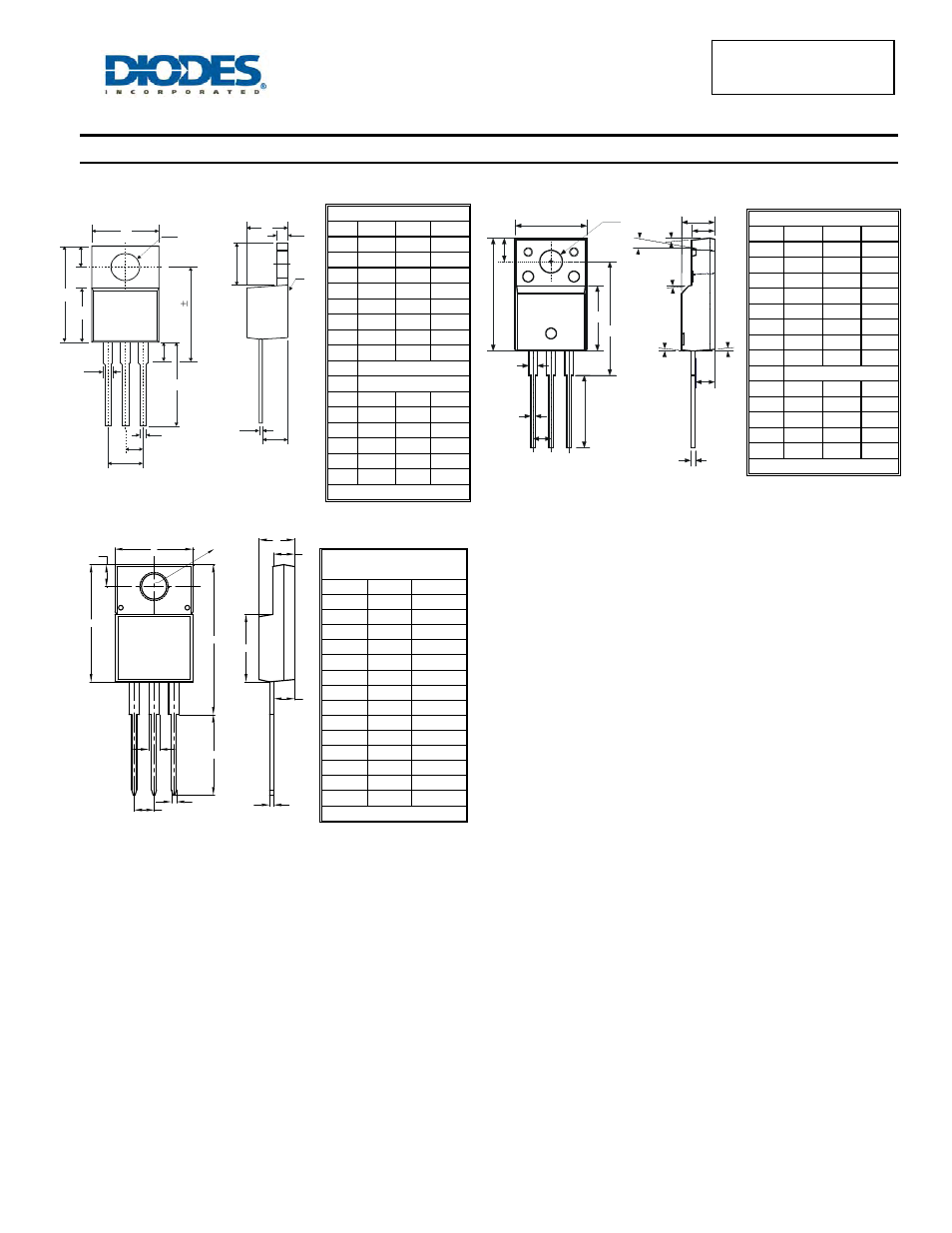 Package outline dimensions | Diodes SBR30M100CTFP User Manual | Page 4 / 5