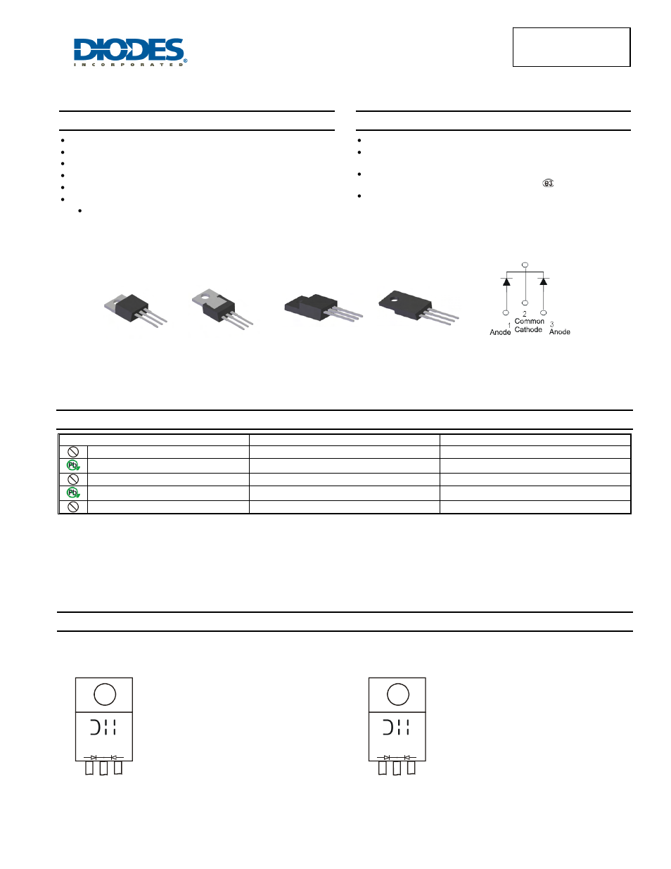 Diodes SBR40150CTFP User Manual | 4 pages