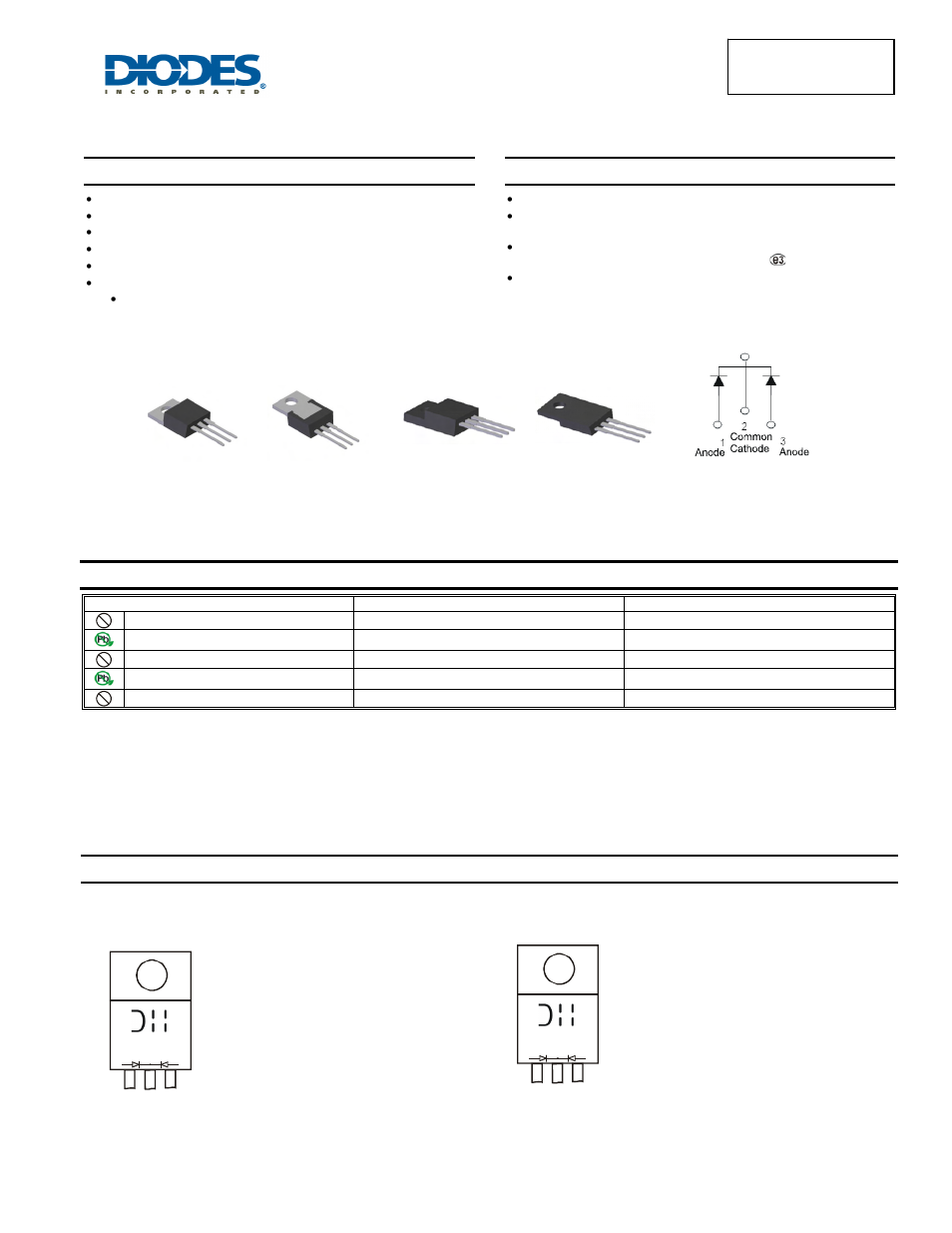 Diodes SBR4045CTFP User Manual | 5 pages