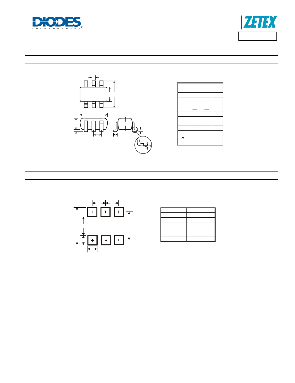 Zlls2000, Package outline dimensions, Suggested pad layout | Diodes ZLLS2000 User Manual | Page 5 / 6