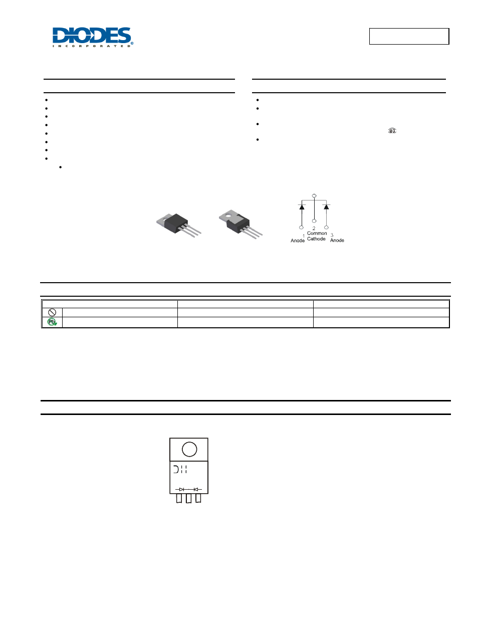 Diodes SBR40U60CT User Manual | 4 pages