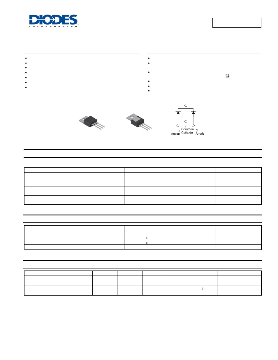 Diodes SBR60A100CT User Manual | 3 pages