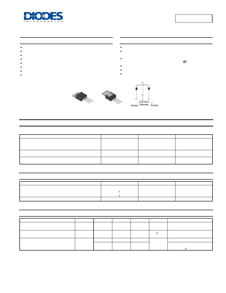 Diodes SBR60A300CT User Manual | 3 pages