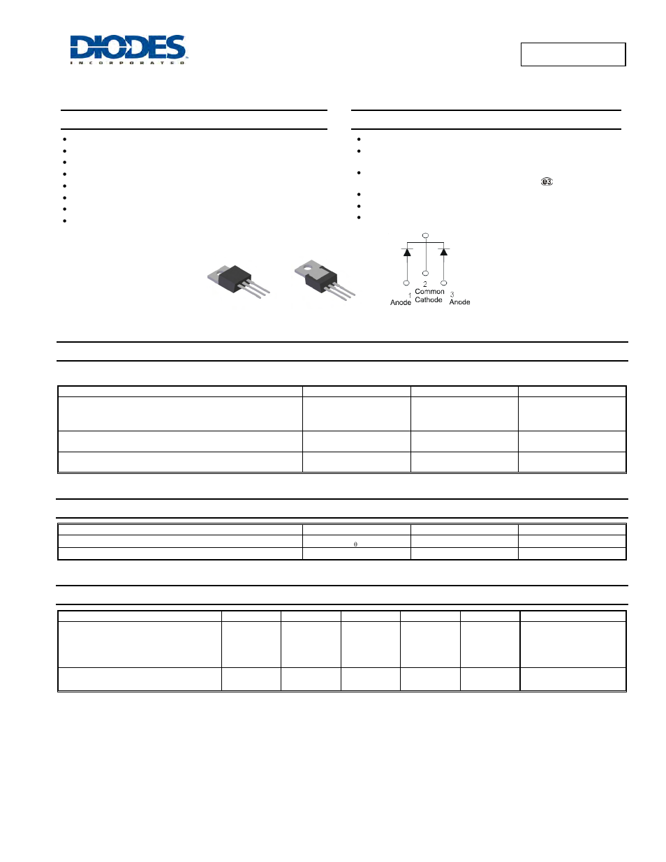 Diodes SBR60A60CT User Manual | 3 pages