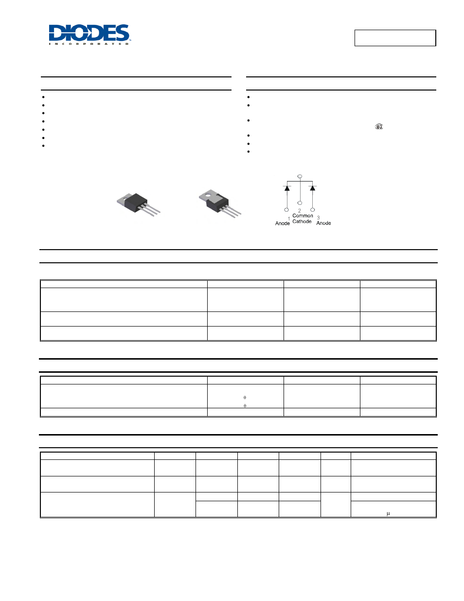 Diodes SBR40U200CT User Manual | 4 pages