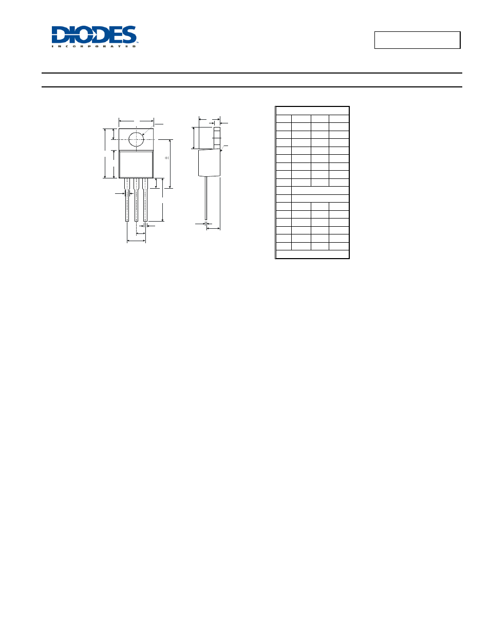 Package outline dimensions | Diodes SBR40U200CT User Manual | Page 3 / 4