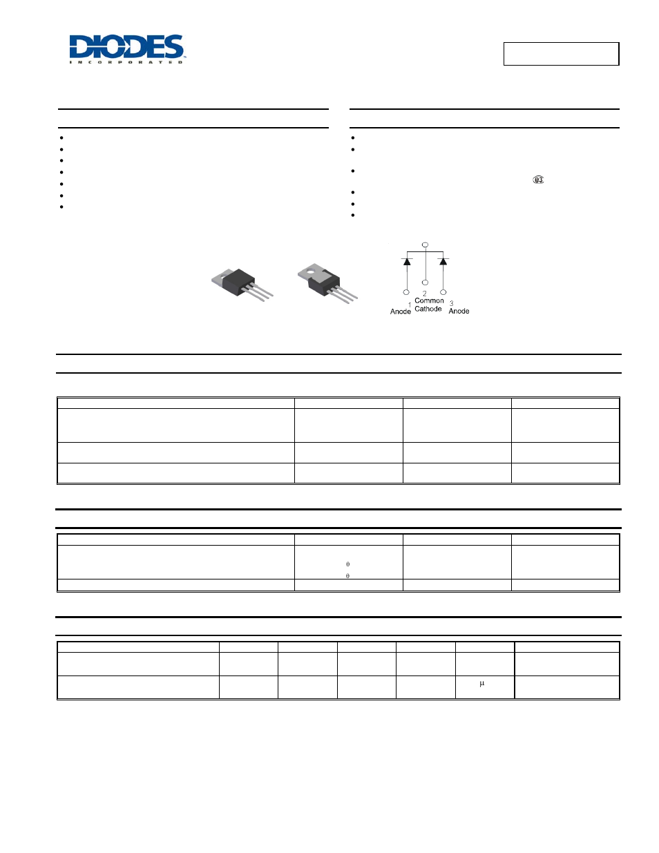 Diodes SBR40U150CT User Manual | 3 pages