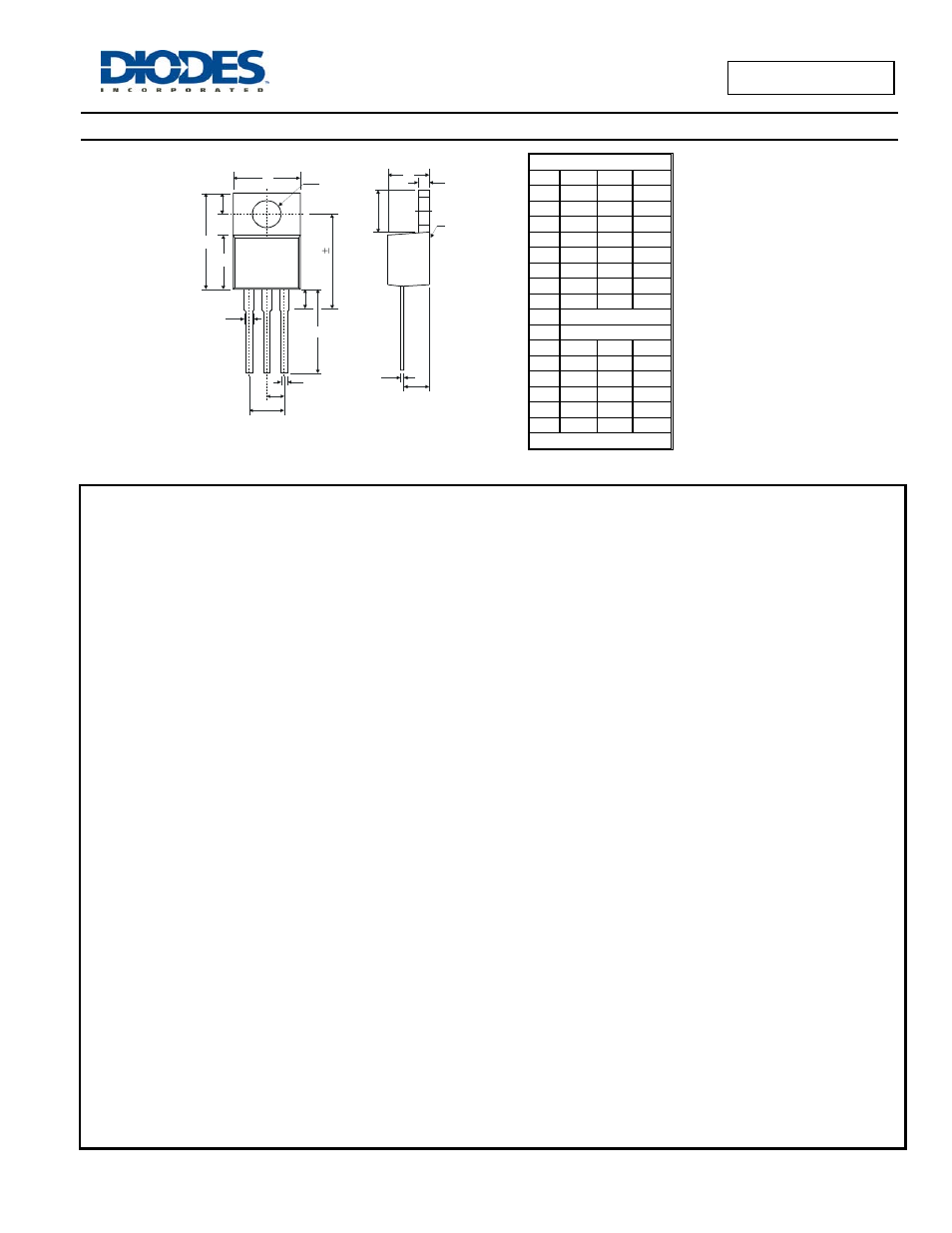 Package outline dimensions | Diodes SBR40U150CT User Manual | Page 3 / 3