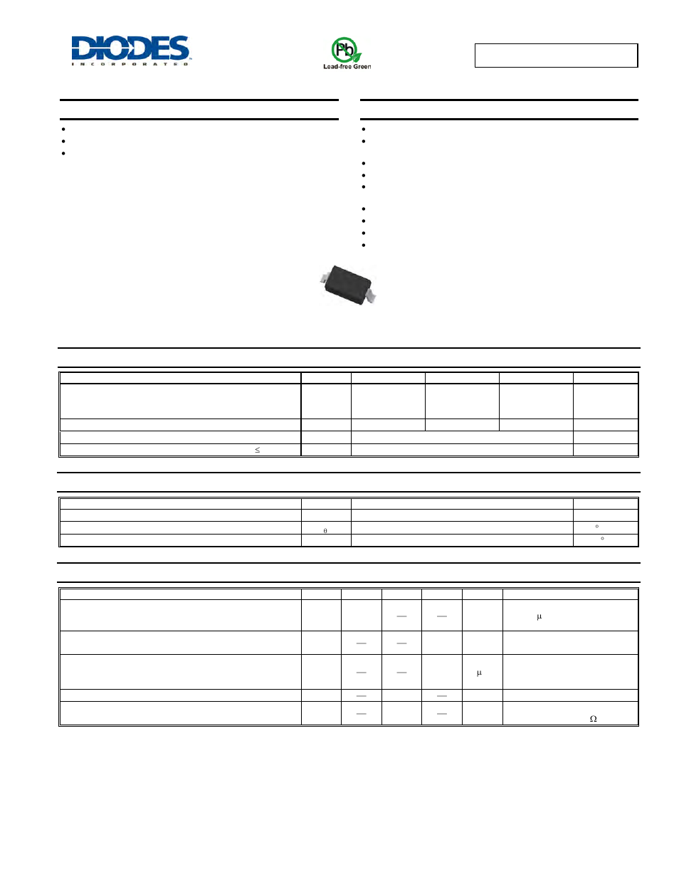 Diodes SD103AW - SD103CW User Manual | 3 pages