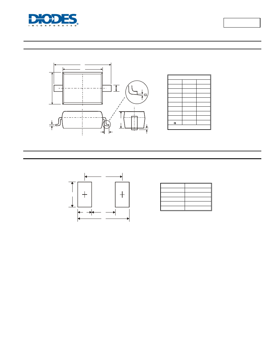 Sdm10k45, Package outline dimensions, Suggested pad layout | Diodes SDM10K45 User Manual | Page 3 / 4