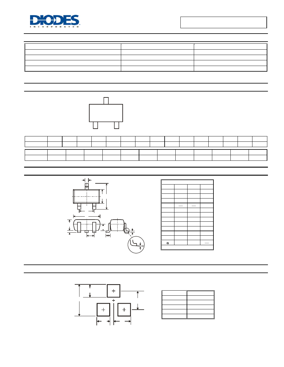 Marking information, Package outline dimensions, Suggested pad layout | Sdmp0340lt /lst /lct /lat, Ordering information | Diodes SDMP0340LT /LST /LCT /LAT User Manual | Page 3 / 4