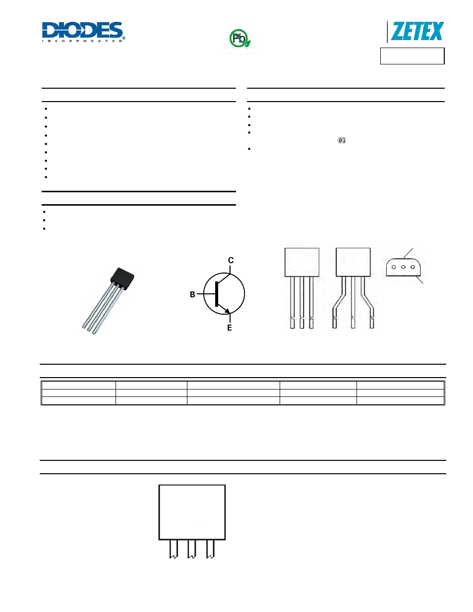 Diodes ZTX1049A User Manual | 6 pages