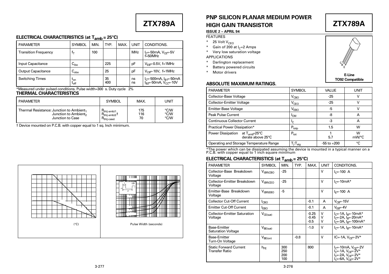 Diodes ZTX789A User Manual | 3 pages