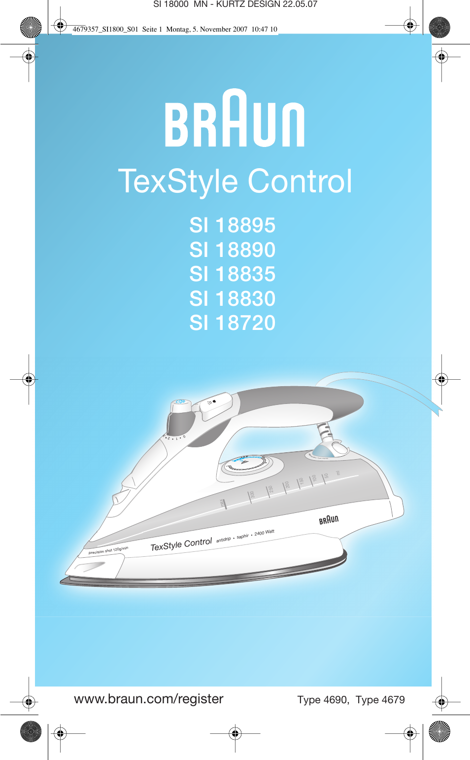 Braun TexStyle Control SI 18835 User Manual | 70 pages