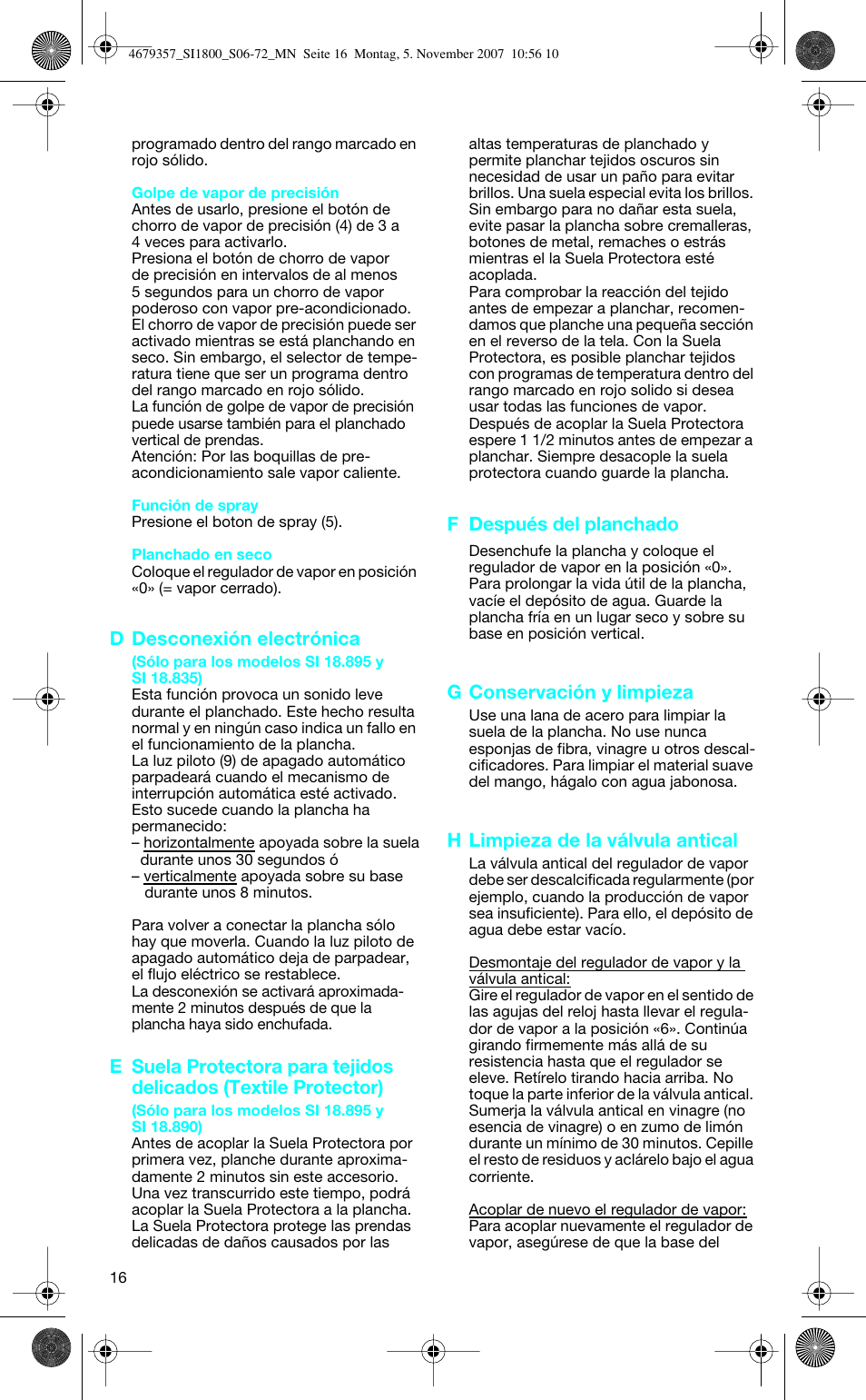 Braun TexStyle Control SI 18835 User Manual | Page 16 / 70