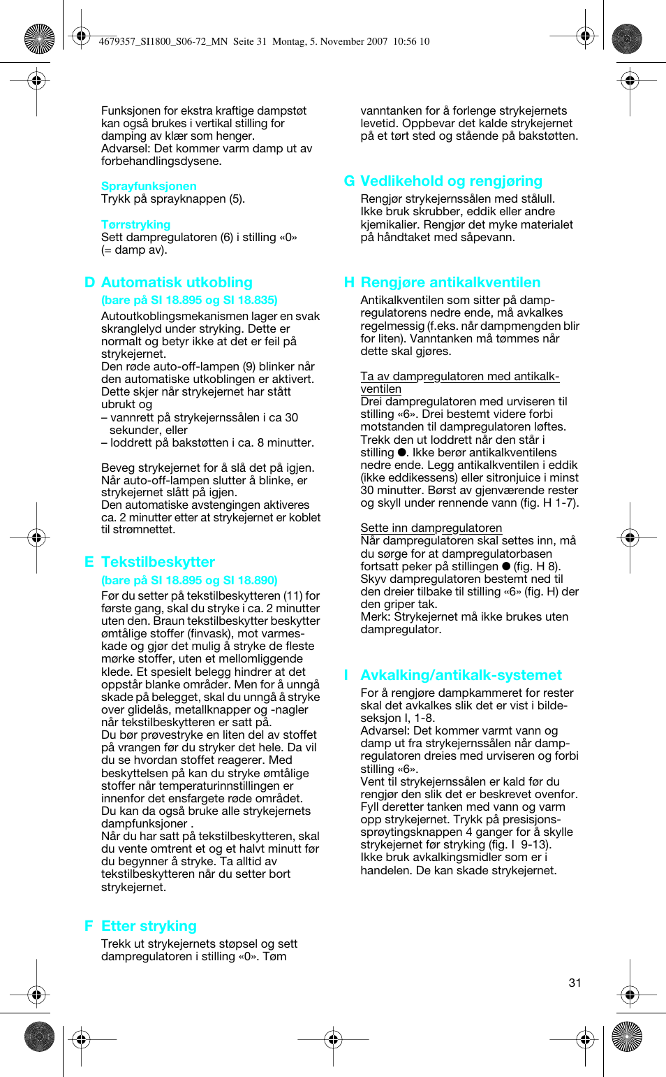 Braun TexStyle Control SI 18835 User Manual | Page 31 / 70