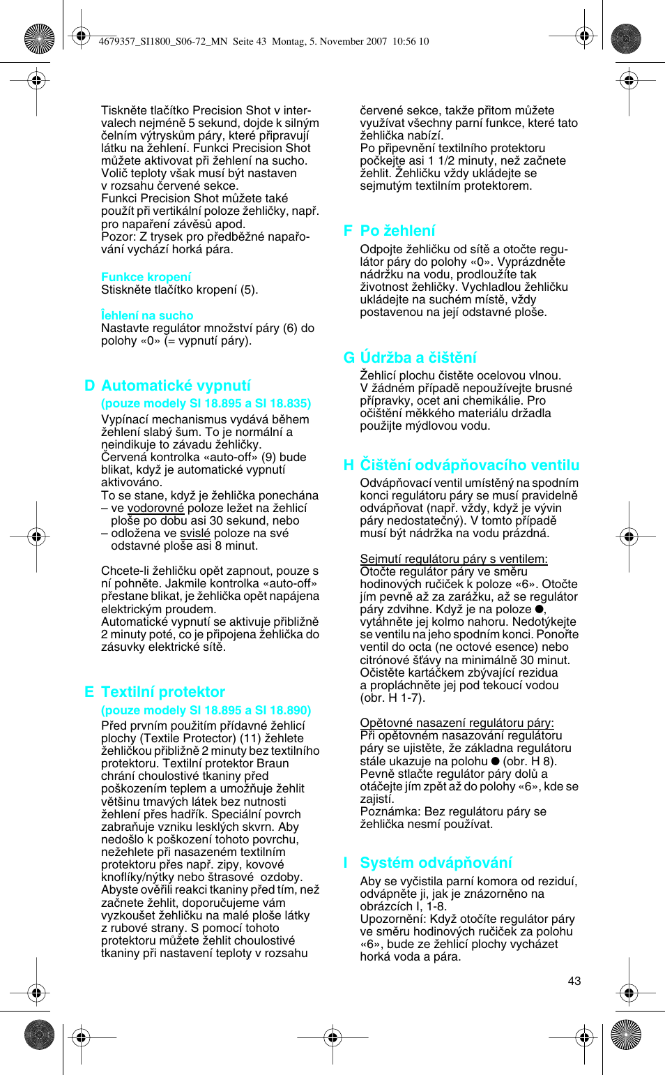 Braun TexStyle Control SI 18835 User Manual | Page 43 / 70