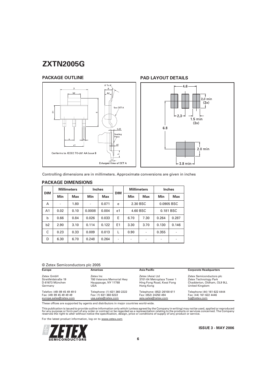 Zxtn2005g | Diodes ZXTN2005G User Manual | Page 6 / 6