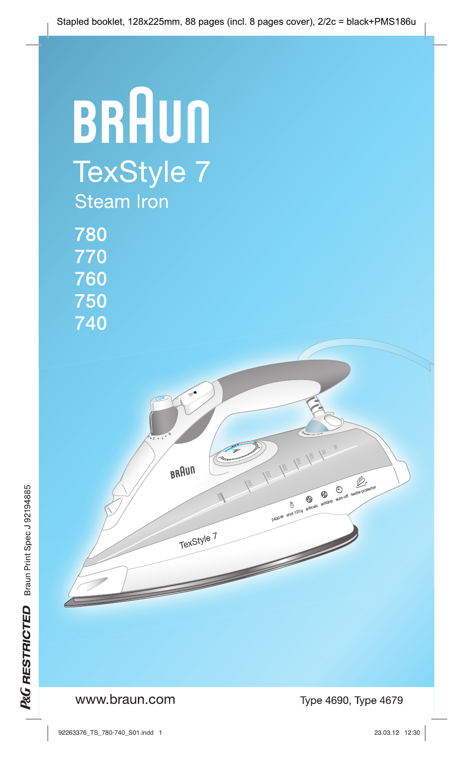 Braun TexStyle 7 740 User Manual | 86 pages