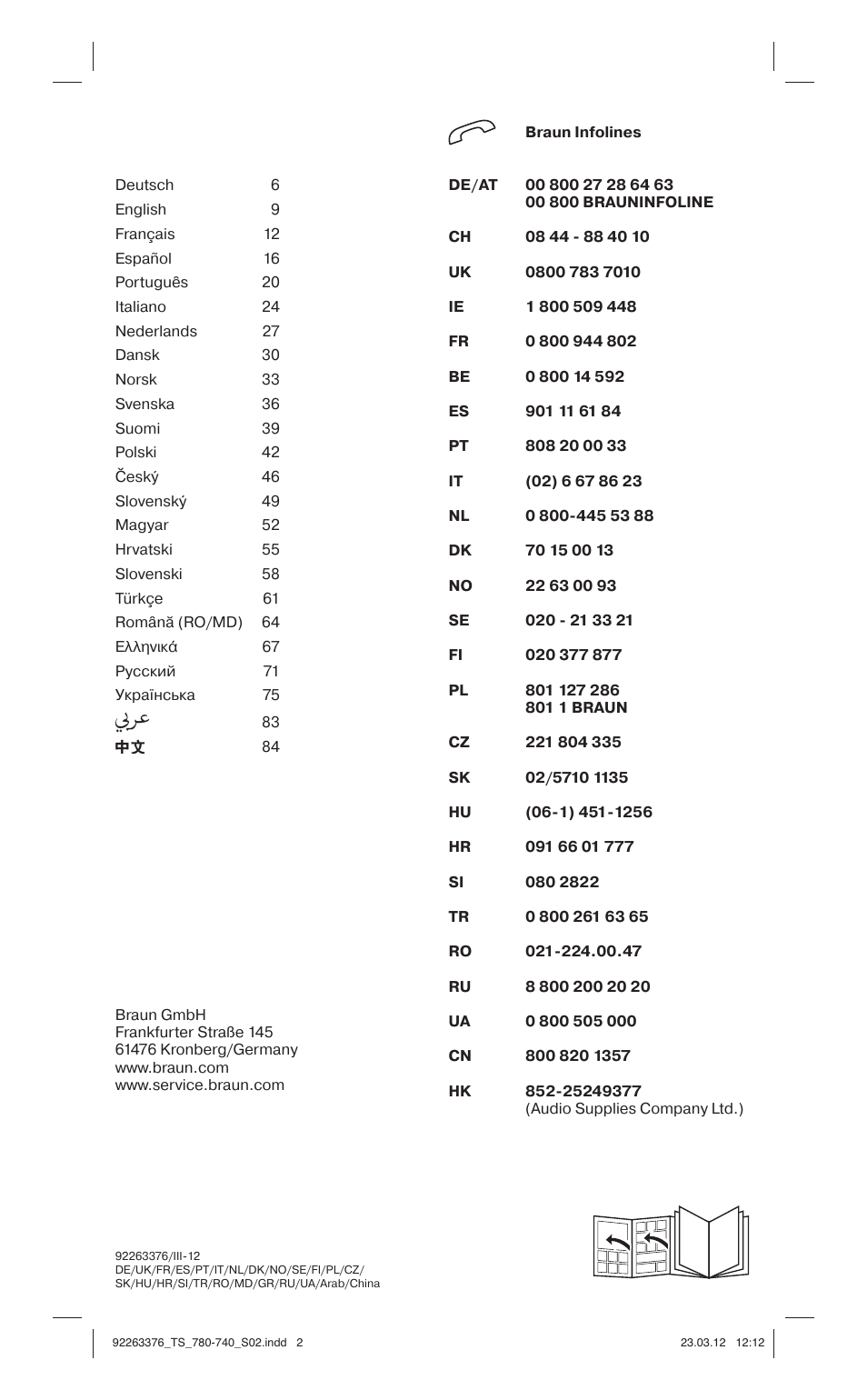 Braun TexStyle 7 740 User Manual | Page 2 / 86